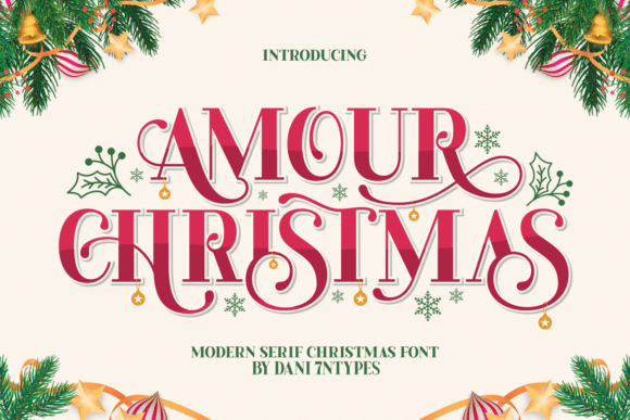 Amour Christmas Font for Holiday Branding