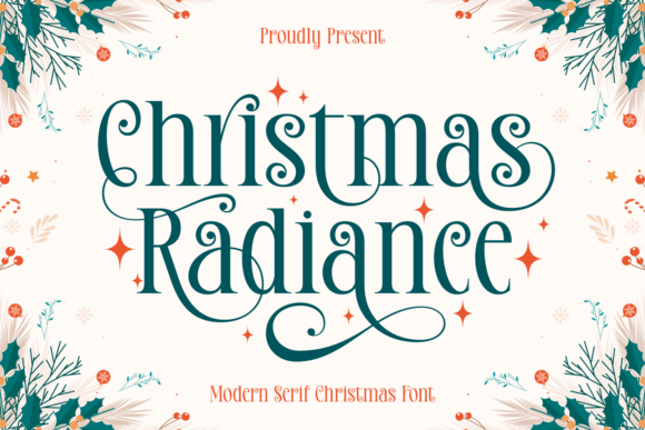Christmas Radiance: A Serif Display Font for Holiday Crafts
