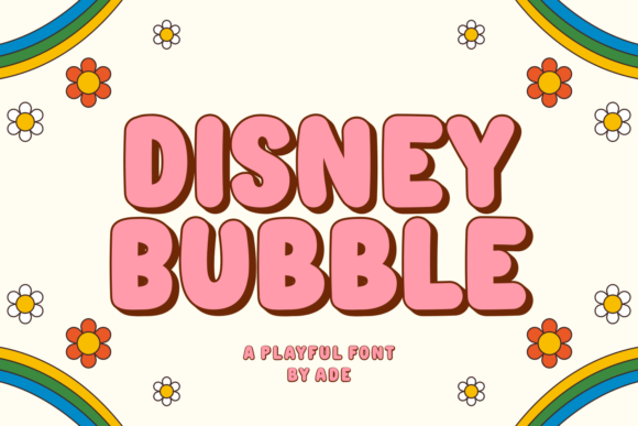 Disney Bubble Font for Creative Projects