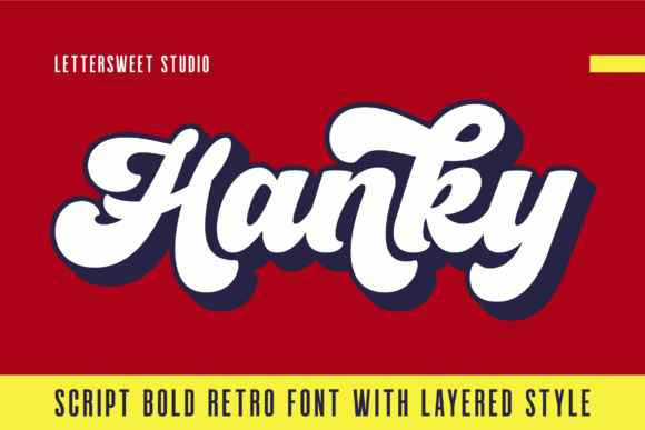 Hanky Font Review: A Bold Script Retro Display Typeface