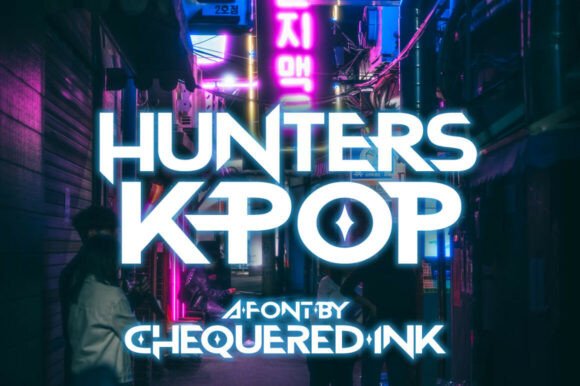 Hunters K-pop Display Font for Small Business Branding and Packaging