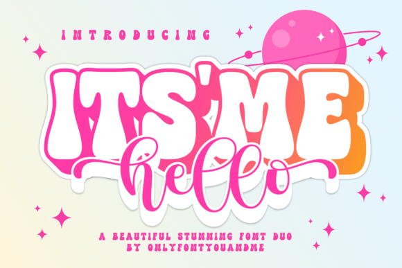 Itsmehello Regular: A Chunky Display Font for Playful Brand Identities