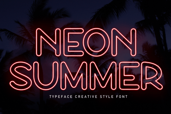 Neon Summer Font for Creative Makers