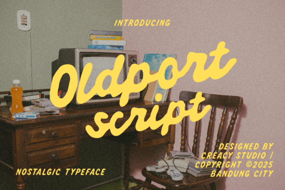 Oldport Script: A Handwritten Display Font for Vintage-Inspired Crafts