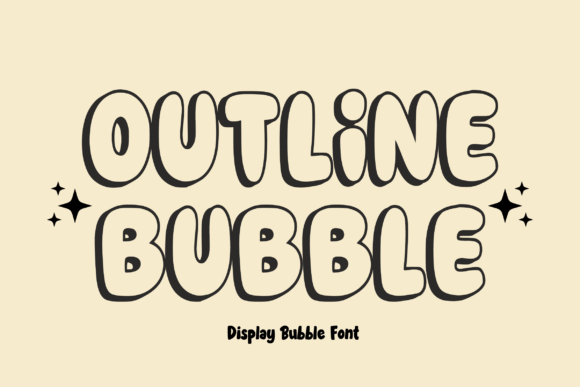Outline Bubble Font for Business Branding