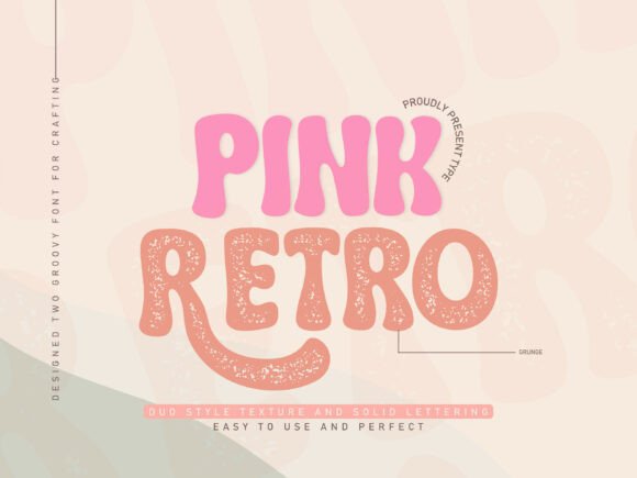 Pink Retro Font for Creative Branding