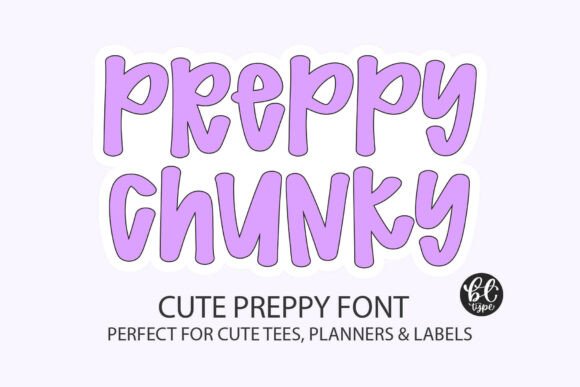 Preppy Chunky Display Font: Bold Curves for Youth-Inspired Digital Branding