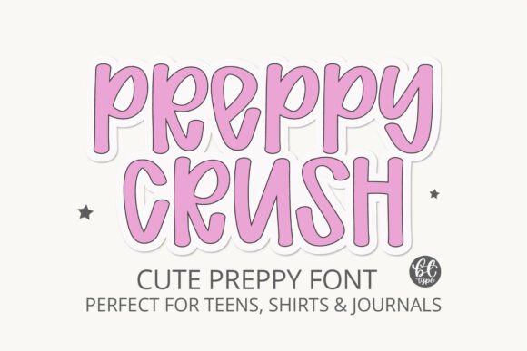 Preppycrush Font: A Playful Display Typeface for Editorial and Blog Design