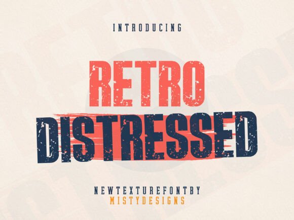 Retro Distressed Display Font for Handmade Products and Vintage Craft Designs