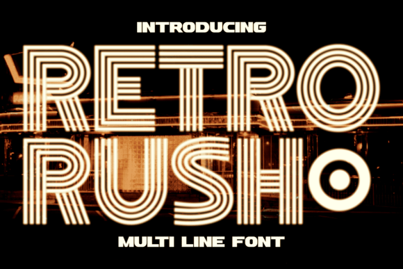 Retro Rush: Vintage Neon Display Font for Modern Brands