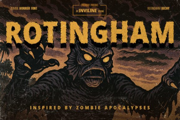 Rotingham Font Review: A Gritty Horror Display Typeface for Designers