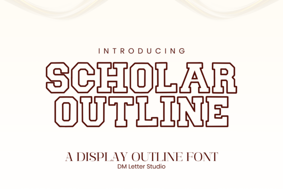 Scholar Block Outline Font
