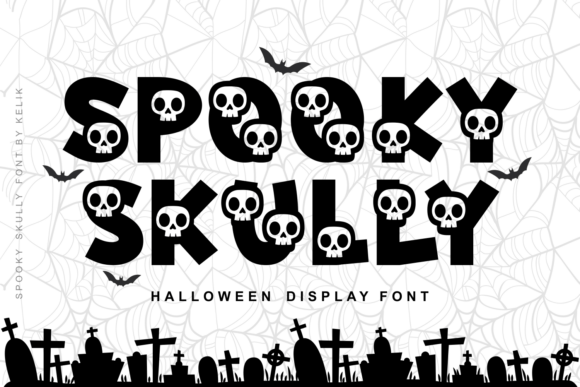Spooky Skully Font by Kelik 7ntypes for Halloween Web Projects