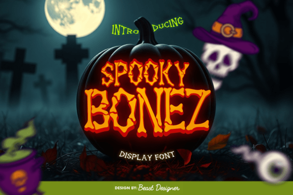 SpookyBonez Font for Editorial Design and Halloween Publishing Projects