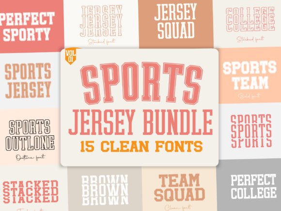 Sports Jersey Bundle: A Varsity Display Font for Modern Web Design