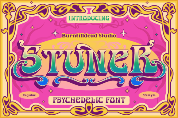 Stuner: A Psychedelic Display Font
